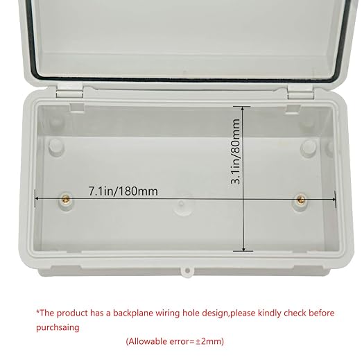 Zulkit 2pcs Junction Box ABS Plastic Dustproof Waterproof IP65 Electrical Boxes - Image 5