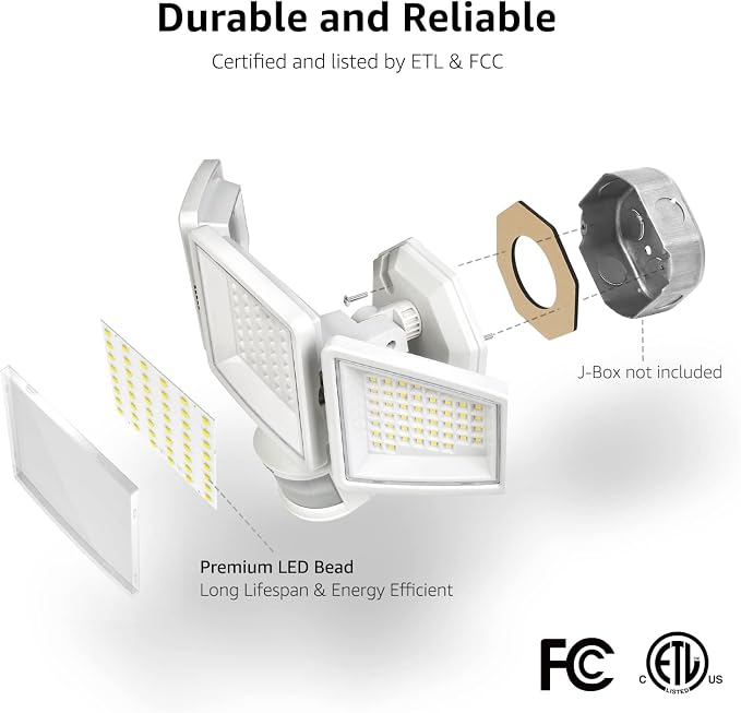 Lepro LED Security Lights, Outdoor Motion Sensor Light, Flood Lights - Image 8