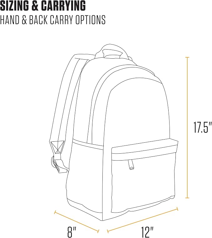 Carhartt 21L Classic Laptop Backpack, Water-Resistant Pack W/ 15" Laptop Sleeve - Image 4