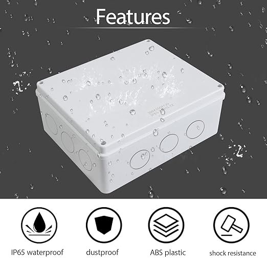 LeMotech Junction Box, Electrical Box IP65 Water Resistant Dustproof ABS - Image 5