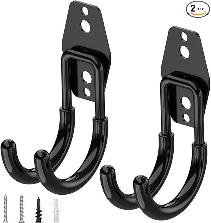 TICONN 2 Pack Heavy Duty Garage Hooks, Steel Utility Wall Storage Hooks by TICONN