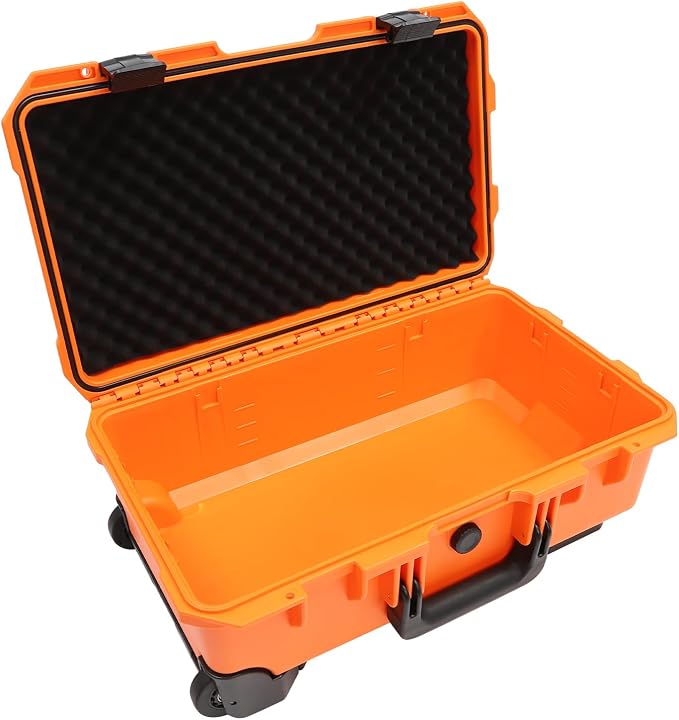 22" Weatherproof Hard Case Rolling Waterproof Case Dry Box - Image 8
