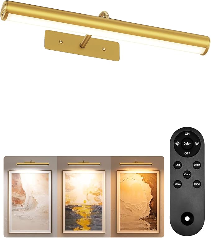 EZVALO Picture Lights for Wall, 6000mAh Rechargeable Battery 16″ Painting Light by EZVALO
