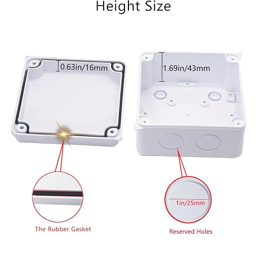 Junction Box, Reserved Holes Electrical Boxes Waterproof IP65 ABS Plastic - Image 4