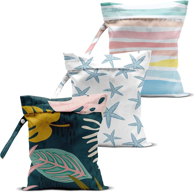 3 Pcs Wet Bag, Wet Dry Bag, Waterproof Bag, Small Laundry Bag, Wet Bag by zcyxuuw