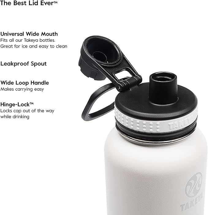 Takeya Originals 40 oz Vacuum Insulated Stainless Steel Water Bottle - Image 4