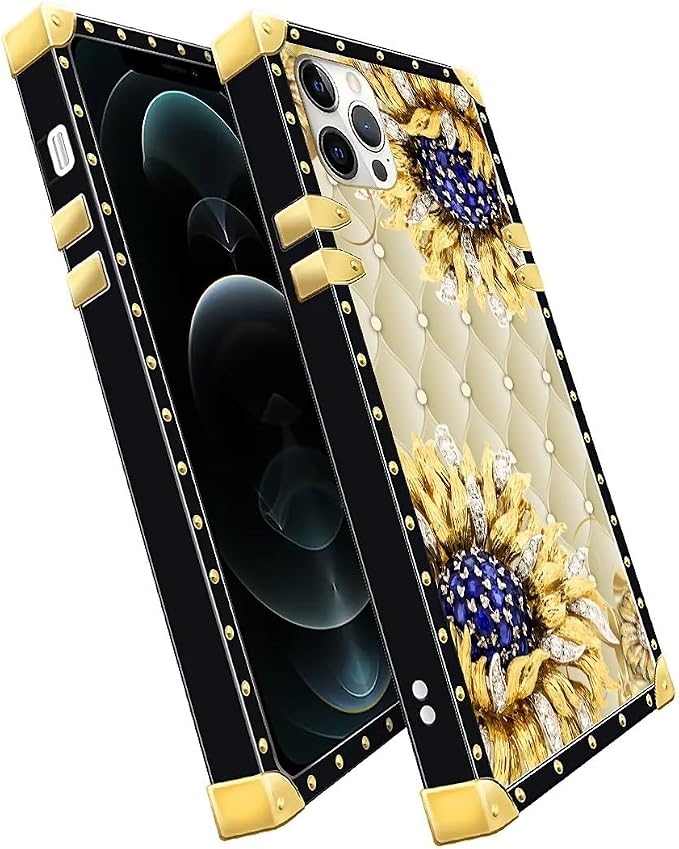 Compatible with iPhone 11 Pro Max Case, Sunflower Diamonds Leather Luxury - Image 3