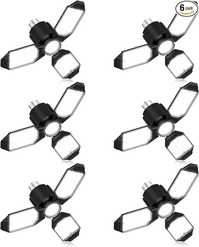 toberich LED Garage Light Bulbs 6 Pack, 8000LM Shop Lights by ToberichUltraBrightLight