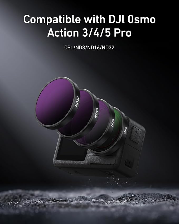 TELESIN Lens Filter Set for DJI Action 5 Pro Action 4 Action 3 Camera - Image 2