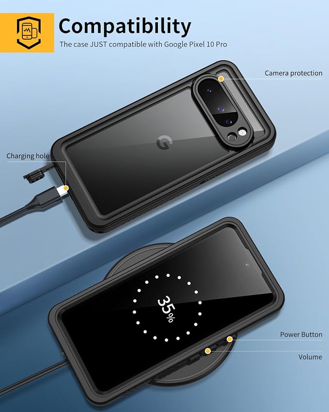 Lanhiem Pixel 10 Pro Case, IP68 Waterproof Dustproof Case - Image 6