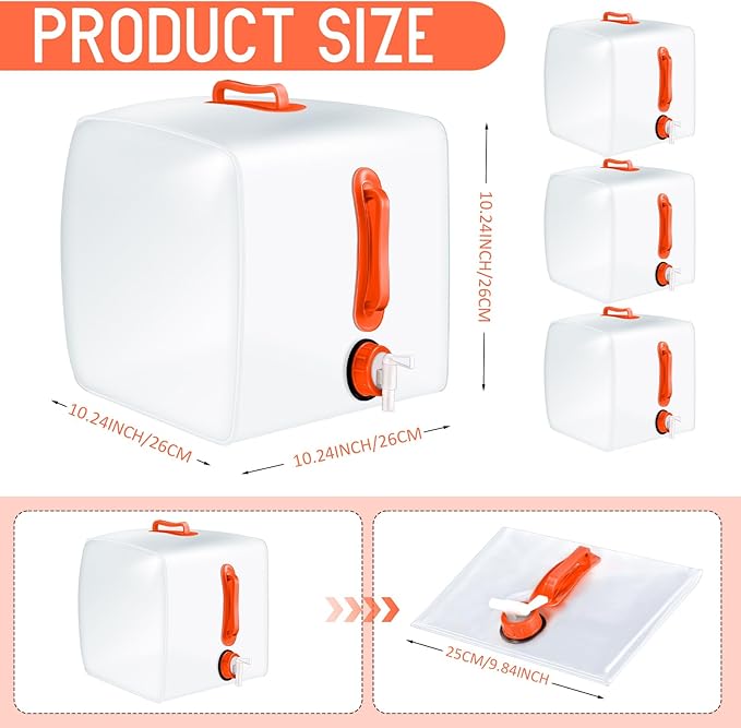 Reallnaive 3 Pack Collapsible Water Container - Image 2