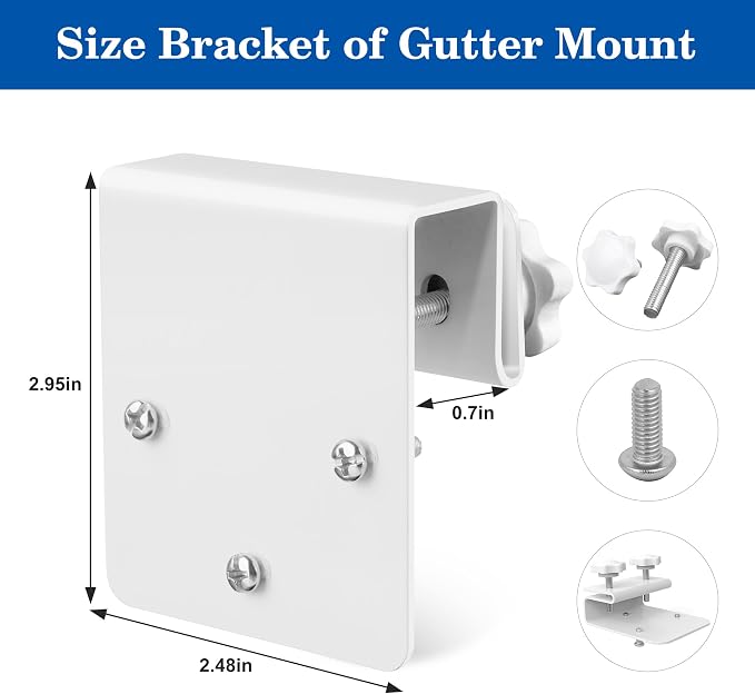 2 Pack Gutter Mount Bracket for Eufy Security SoloCam S340/E30/E42 and 4G LTE - Image 5