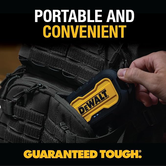 DEWALT Heavy Duty Portable Charger, Power Bank, Travel Worksite 10, 000 mAh - Image 2