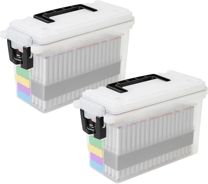 Sheffield 12793 2-Pack Ammo Storage Box, Stackable .30 Cal Field Boxes by Sheffield