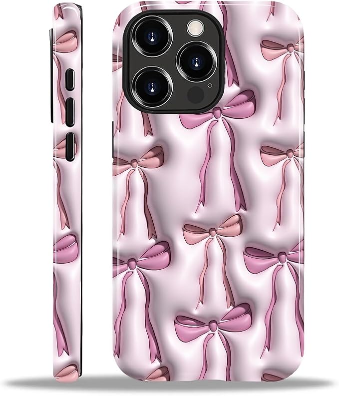 for iPhone 12 Pro Max Case, HL2 Abstract Ribbons Bows Hybrid 2 Layer Hard Shell by Unknown