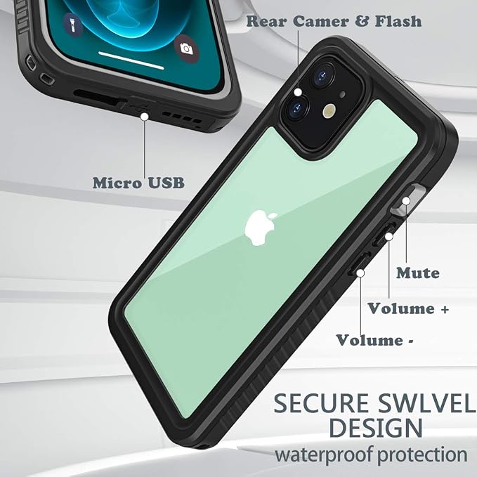 Diverbox for iPhone 12 Waterproof Case, Waterproof Shockproof Dustproof IP68 - Image 4