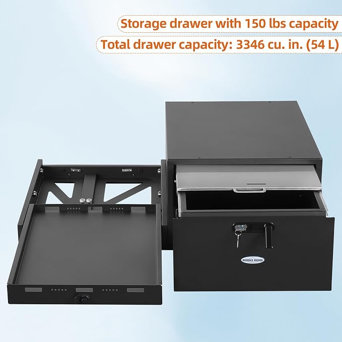 Hooke Road JK/JL/Bronco Trunk Sliding Drawer System & Fridge Slide Mount - Image 5