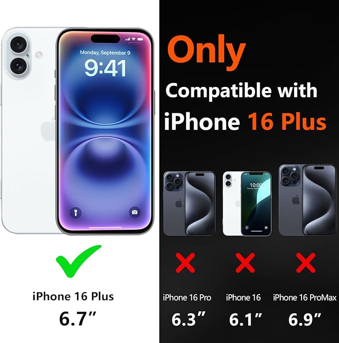 for iPhone 16 Plus Case Heavy Duty Protection Phone Case Cover - Image 2