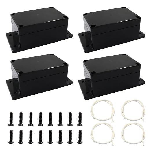 2 Pack Junction Boxes, 4 x 2.7 x 2 Inch IP65 Waterproof Project Box, ABS by HARSKIYER