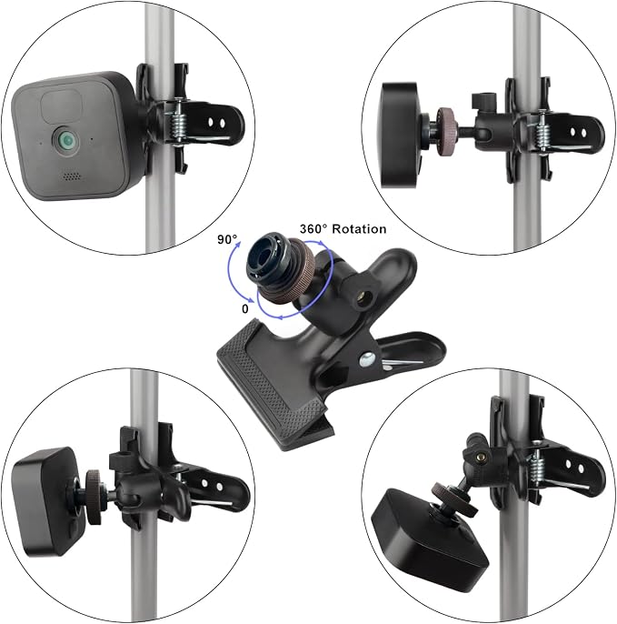 iTODOS 2 Pack Clip Clamp Mount for Blink Outdoor 4//XT/XT2/Mini, Metal Holder - Image 5