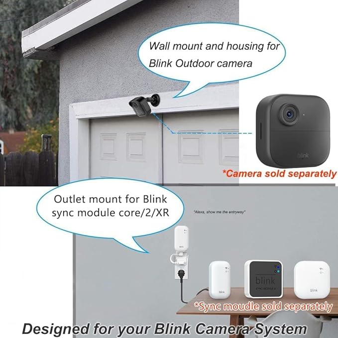 All-New Blink Outdoor Camera Surveillance Mount, 4 Pack Weatherproof Protective - Image 3