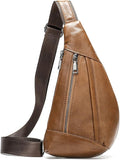 Hebetag Leather Crossbody Sling Bag by Hebetag