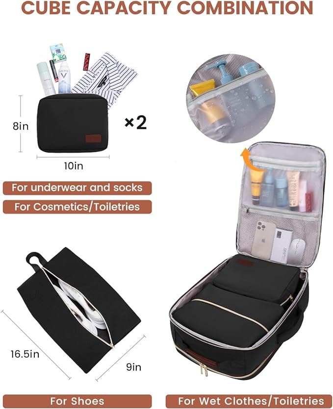 LOVEVOOK 56L Travel Backpack for Women & Men, Airline Approved Carry On Luggage - Image 4