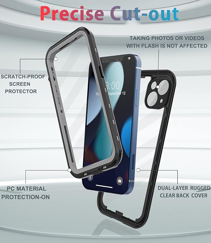 for iPhone 13 Mini Case Waterproof Shockproof Dustproof Full-Body Sturdy - Image 6