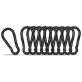 Small Carabiner Clip Hook, 2.75 inch 10 pcs Black Heavy Duty Spring Snap Hook by KINLINK
