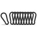 Small Carabiner Clip Hook, 2.36 inch 10 pcs Black Heavy Duty Spring Snap Hook by KINLINK