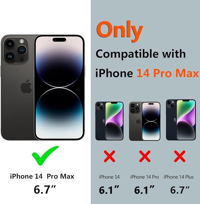 for iPhone 14 Pro Max Case Waterproof, Full-Body Hard Case Built-in - Image 2