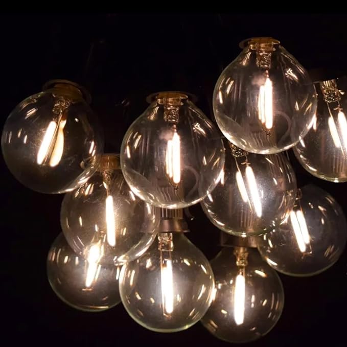 Lampat String Lights, LED 25 Light Bulbs 25Ft G40 Globe String Lights - Image 3