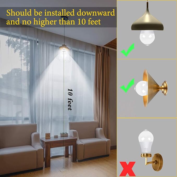 Aukora Motion Sensor Light Bulbs, 12W E26 Motion Activated Dusk to Dawn - Image 4
