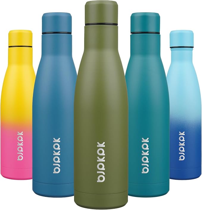 BJPKPK 17oz Insulated Water Bottles Stainless Steel Sports Water Bottles Keep by BJPKPK