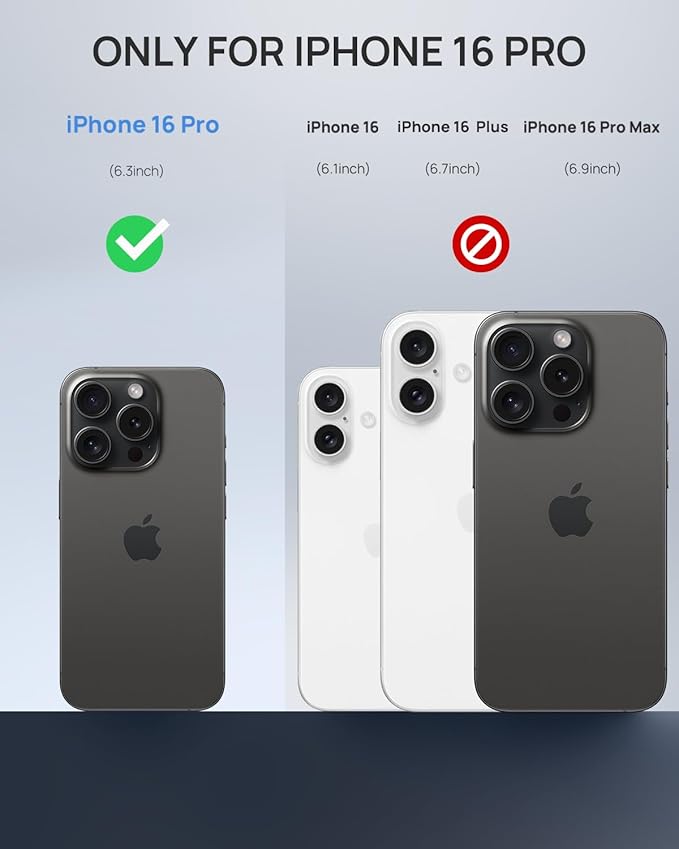 Lanhiem Magnetic for iPhone 16 Pro Case, Built-in Privacy Screen Protector - Image 9