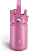 Kids Insulated Water Bottle - 12oz Stainless Steel Water Bottle with Dual Spouts by ENCOOL