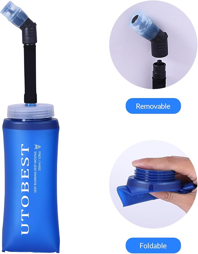 UTOBEST Soft Flask Collapsible Running Water Bottle, Flexible TPU Folding Flask - Image 4