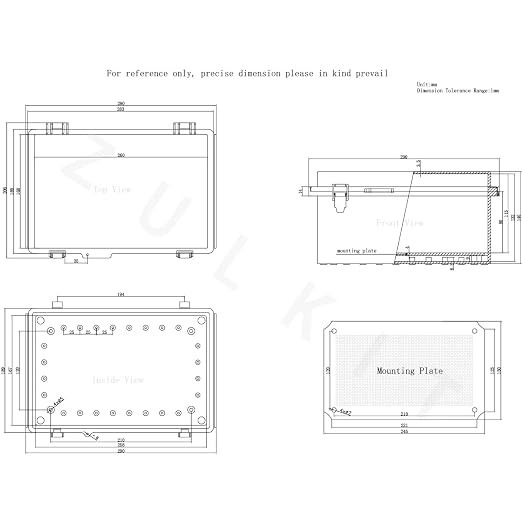 Zulkit Junction Box IP67 Waterproof Electrical Box Hinged Clear Cover Stainless - Image 7