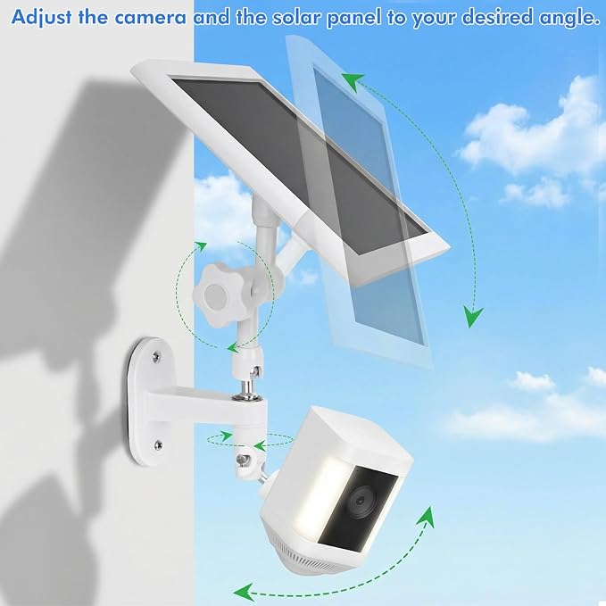 2-in-1 Wall Mount for Ring Solar Panel & Stick Up Cam Battery, Ring Spotlight - Image 4