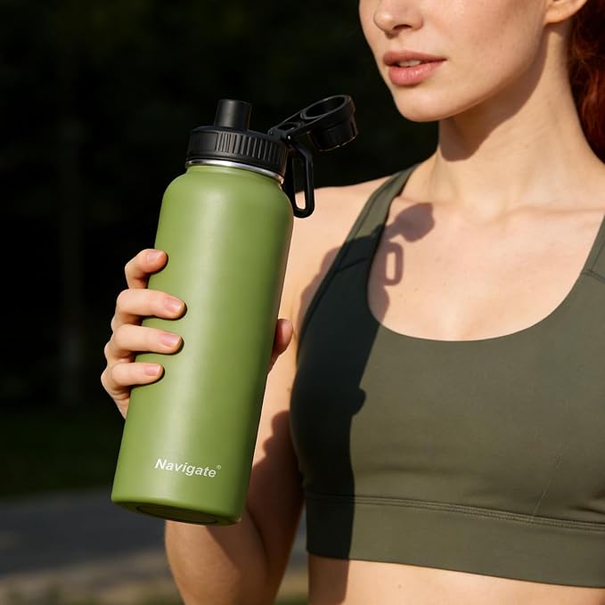 Navigate 40 oz Insulated Stainless Steel Sports Water Bottle - Image 7