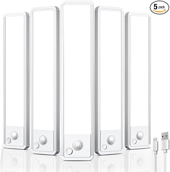 Under Cabinet Motion Sensor Lighting: 12 Inch Dimmable Rechargeable Lights by Vozuji