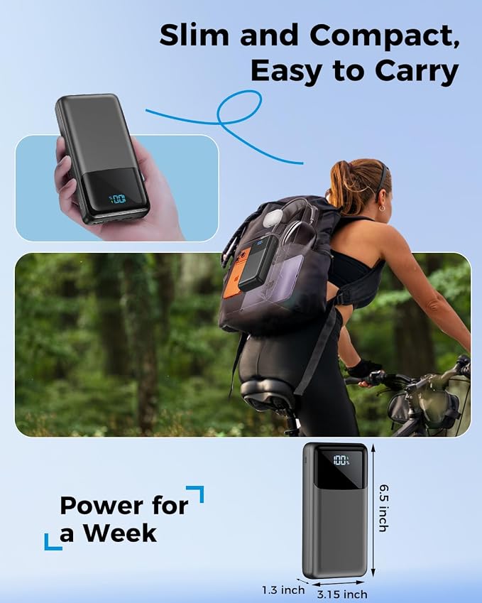 Portable Charger Power Bank 50000mAh, USB-C PD 30W Fast Charging External - Image 6