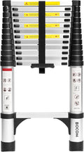 BOCOM 12.5 FT Aluminum Telescoping Ladder, Lightweight Multi-Purpose by BOCOM