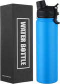 Insulated Water Bottle 24oz, Stainless Steel Double Wall Vacuum Sports Flask by ERTOOE