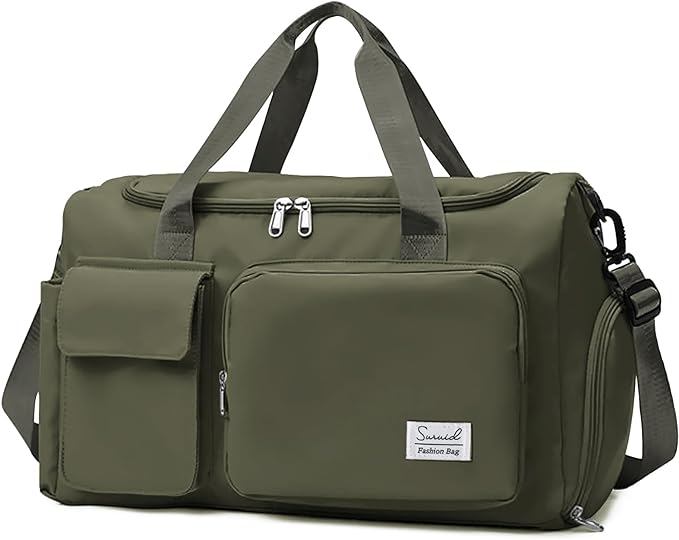 Suruid Travel Duffel Bag with Shoes Compartment Sports Gym Bag with Dry Wet by SURUID