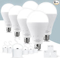 6Pack Rechargeable Emergency Light Bulb, A19 9W Daylight 6000K Self-Charging by ALUOCYI