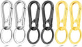 CooBigo 6Pack Assorted Keychain Rings, Metal Key Carabiner Clip, Key Ring Chain by CooBigo
