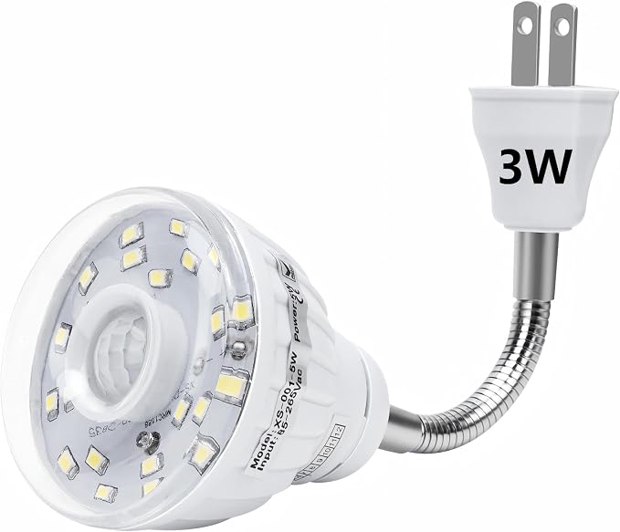 Plug in Motion Sensor Night Light Indoor, PIR Infrared Motion-Activated LED by DEKELIY