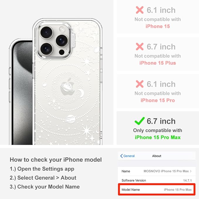 MOSNOVO Case for iPhone 15 Pro Max - Image 2