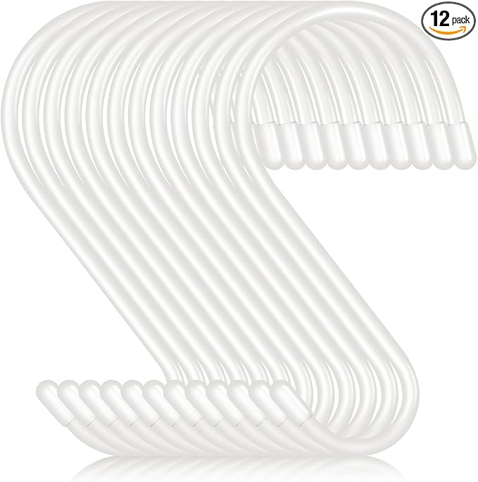 DINGEE 12 Pack 6 Inch S Hooks, Large S Hook Vinyl Coated Heavy Duty S Hook by DINGEEUtilityHook